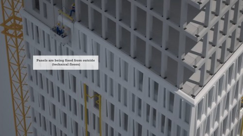 Tower One – Facade Panels Installation Proposal Animation